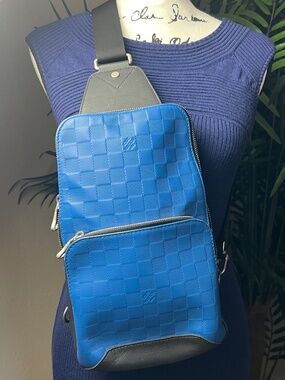 Louis Vuitton Damier Graphite and Blue Damier Avenue Sling Bag